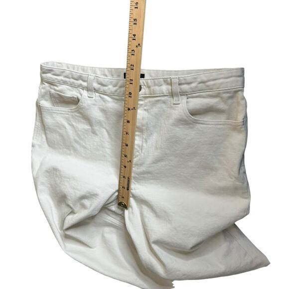 Theory Kick 5 Pocket Ivory Bootcut Jeans Denim Pants Women’s Size 32 Minimalist - Picture 5 of 9